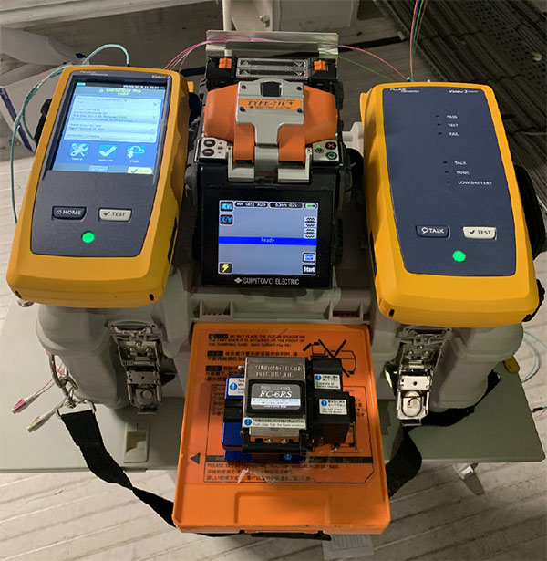 Fusion Fibre Splicer with Fluke Tester